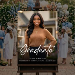 A Dash of Character - Graduation Portrait Sign