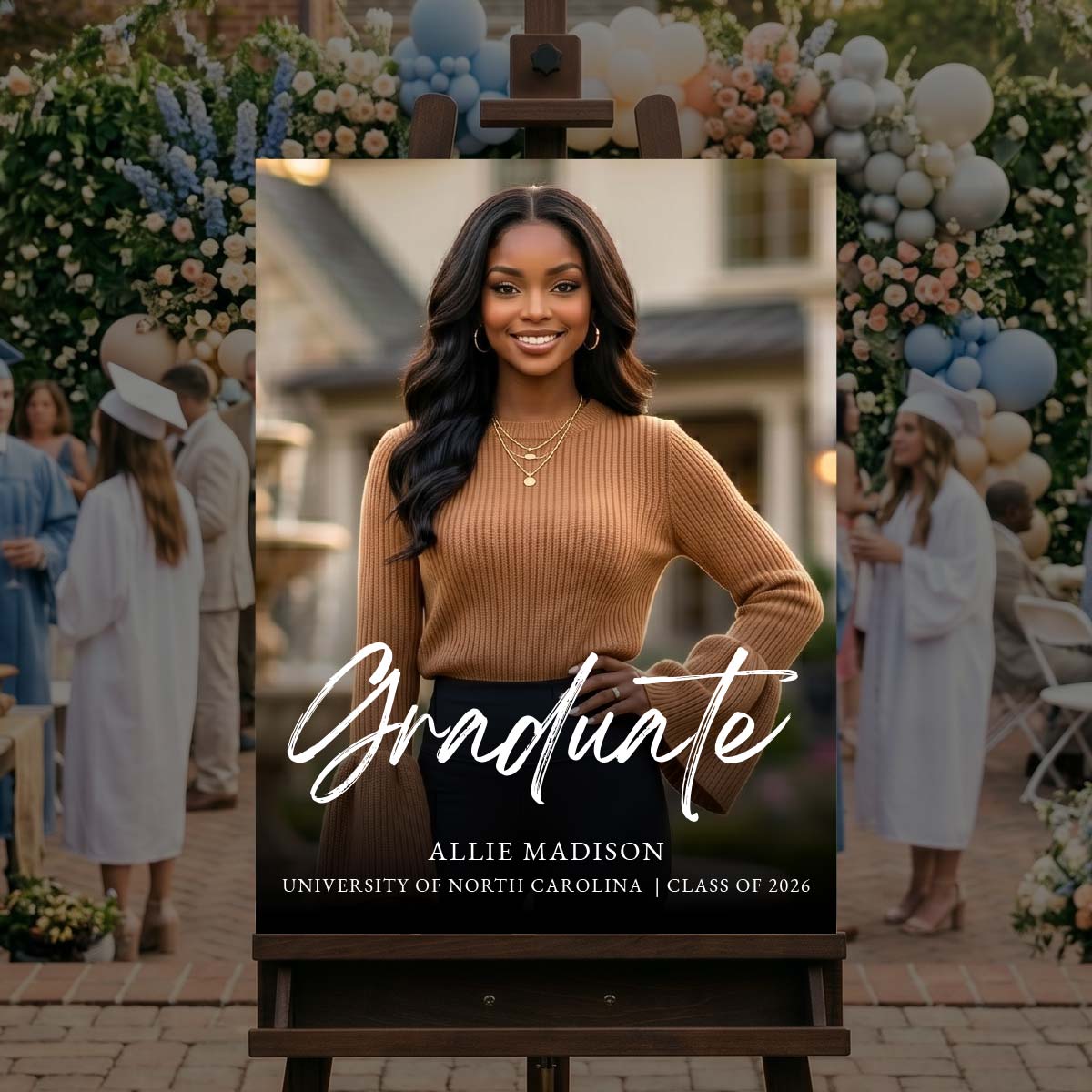 A Dash of Character - Graduation Portrait Sign