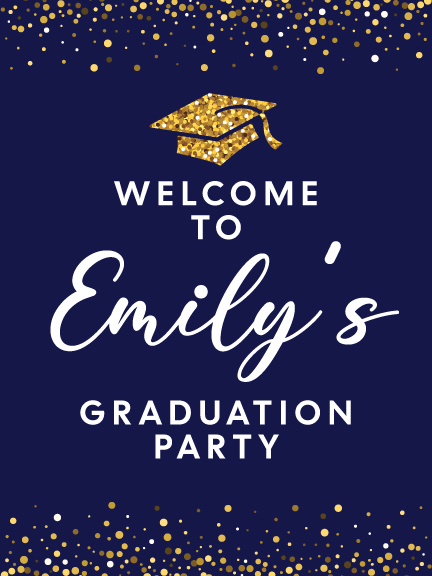 Glittery Graduate Celebration Sign - Image 2