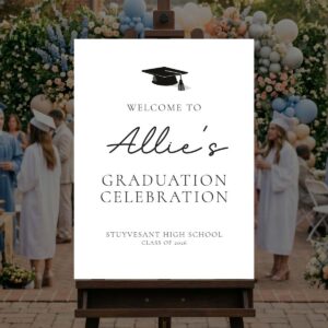 Refined Graduation Party Sign