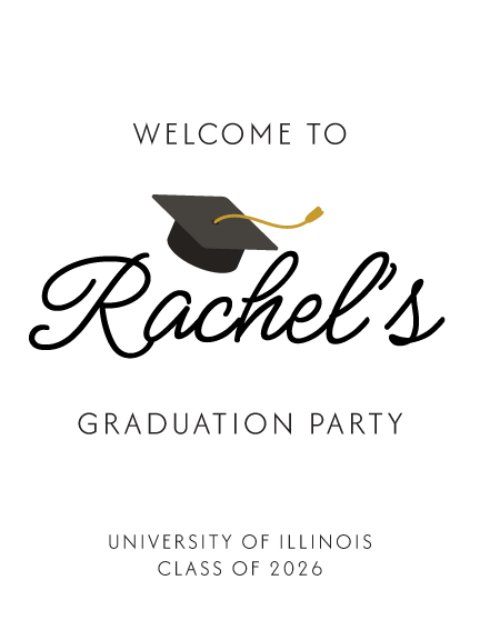 Tip of the Hat - Graduation Party Welcome Sign - Image 2