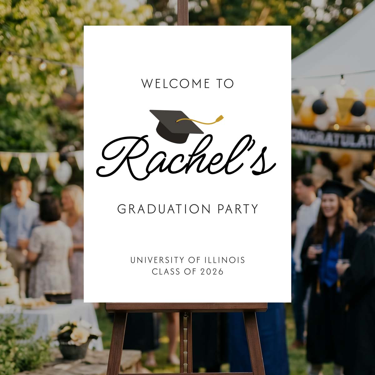 Tip of the Hat - Graduation Party Welcome Sign