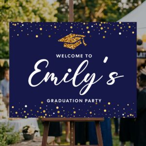 Glittery Graduate Celebration Sign – Landscape Orientation